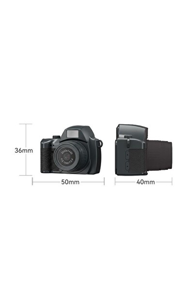 Torima CMR42 Siyah 128 GB Destekli 2K Video Mini Kamera Dijital Fotoğraf Makinesi