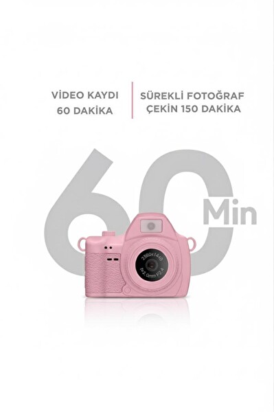 Torima CMR42 Pembe 128 GB Destekli 2K Video Mini Kamera Dijital Fotoğraf Makinesi