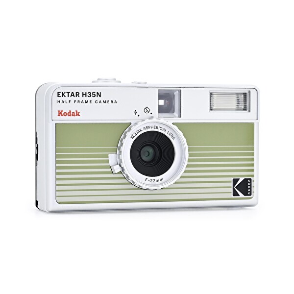 Kodak Ektar H35N 35mm Filmli Fotoğraf Makinesi-Çizgili Yeşil