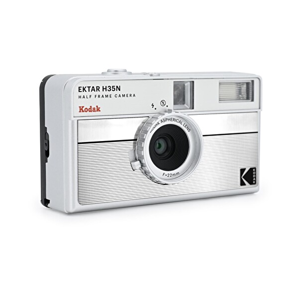 Kodak Ektar H35N 35mm Filmli Fotoğraf Makinesi-Çizgili Gümüş - Ultramax 24 Poz Film