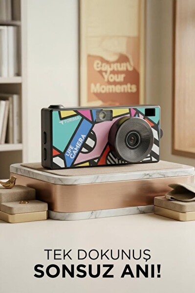 Torima CMR47 Life Dijital Kamera Selfie Video Vlog Kamerası Mini Fotoğraf Makinesi Siyah
