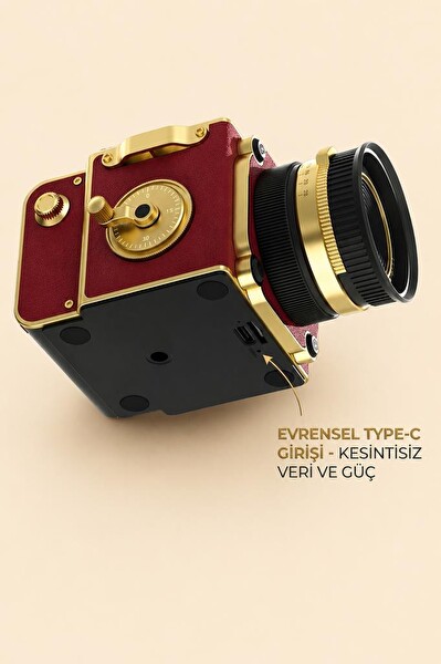 Torima CMR48 Vintage Dijital Kamera Selfie Video Vlog Kamerası Fotoğraf Makinesi Beyaz