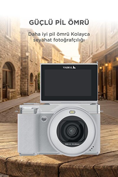Torima CMR45 Dijital Kamera 5K Selfie Fotoğraf Video Vlog Kamerası Beyaz