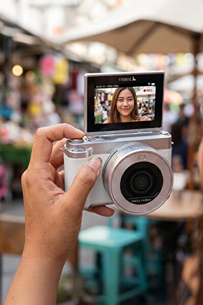 Torima CMR45 Dijital Kamera 5K Selfie Fotoğraf Video Vlog Kamerası Beyaz