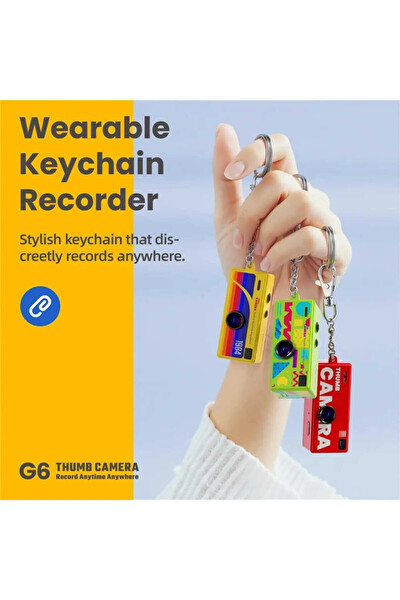Piyatech G6 Thumb Camera 1080P HD Video Kayıtlı Retro Tasarım Taşınabilir Mini Dijital Kamera