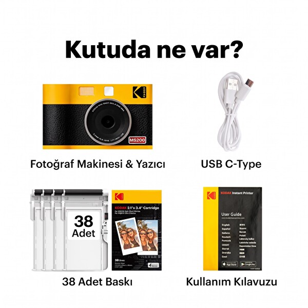 Kodak Mini Shot 2 ERA Filmli Fotoğraf Makinesi - 30'lu Baskı Seti