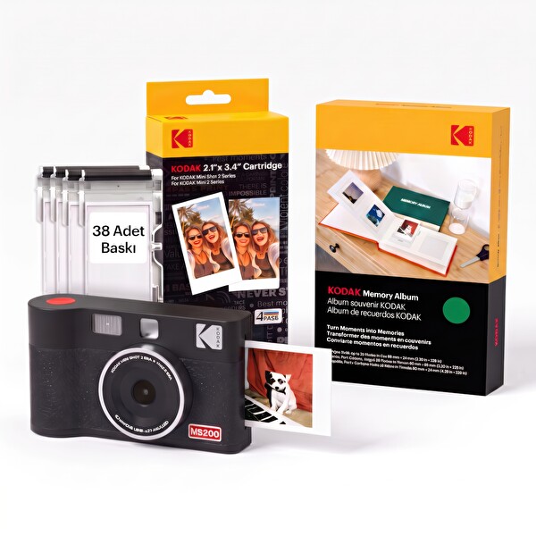Kodak Mini Shot 2 ERA Filmli Fotoğraf Makinesi - 30'lu Baskı Seti - Fotoğraf Albümü - Yeşil