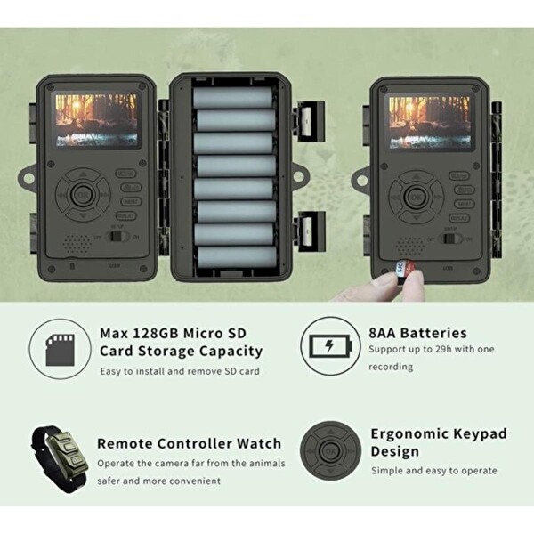 Sjcam M50 Fotokapan Koyu Yeşil Kamera