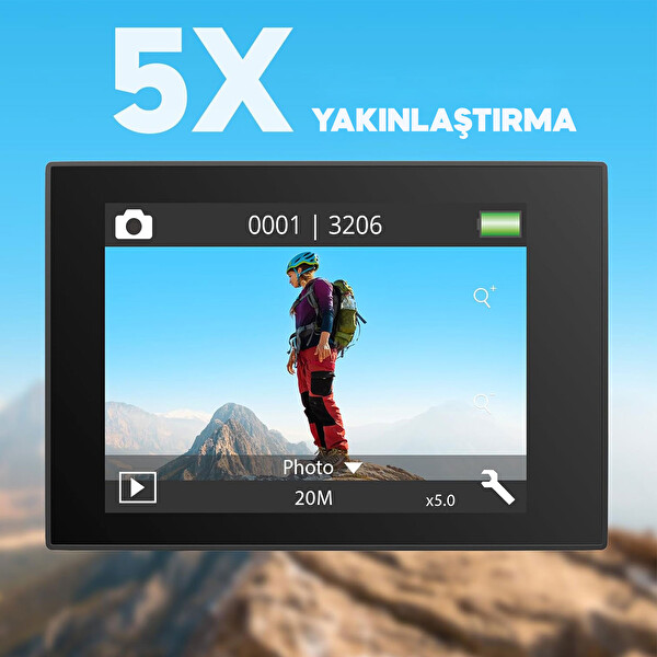Akaso EK7000 Pro 4K Wi-Fi Aksiyon Kamera ve Aksesuar Seti