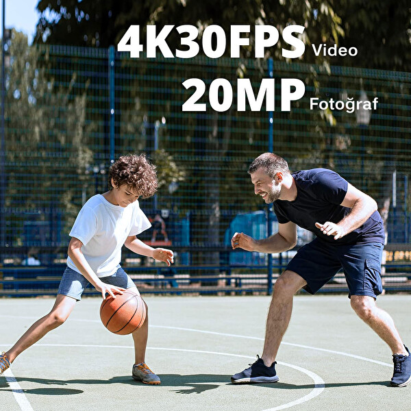 Akaso Brave 4 Pro Dual Screens 4K 30Fps Wi-Fi Aksiyon Kamera ve Aksesuar Seti