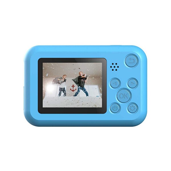 Sjcam FunCam Çocuklar İçin Aslan Desenli Mavi Fotoğraf Makinesi Ve Kamera