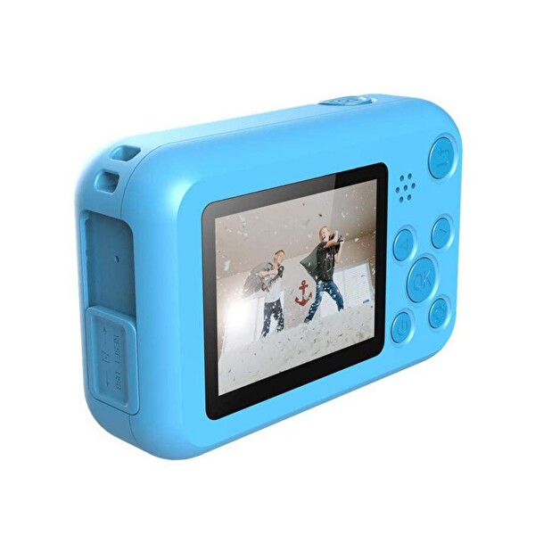 Sjcam FunCam Çocuklar İçin Aslan Desenli Mavi Fotoğraf Makinesi Ve Kamera