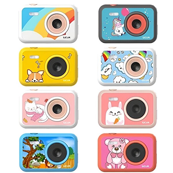 Sjcam FunCam Çocuklar İçin Unicorn Desenli Siyah Fotoğraf Makinesi Ve Kamera