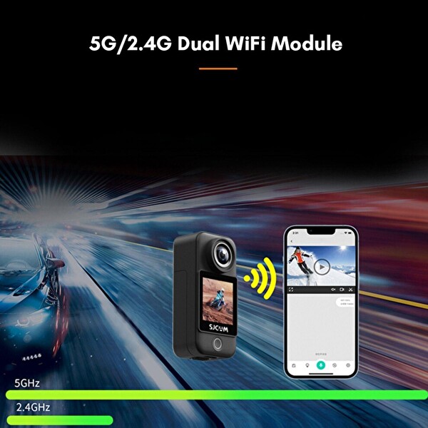 Sjcam C300 Pocket 4K Wi-Fi Siyah Mini Aksiyon Kamerası