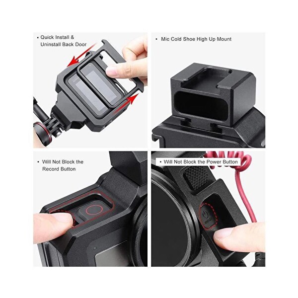 Ulanzi G8-5 GoPro Hero 8 Uyumlu Vlog Case Metal Çerçeve