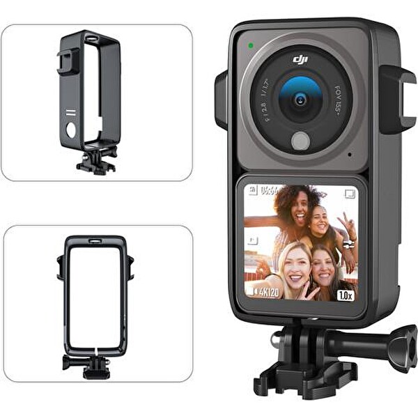 Telesin DJI Action 2 Aksiyon Kamera İçin Plastik Frame Çerçeve Kafes (Dual-Screen ve Power Combo İle Uyumlu)