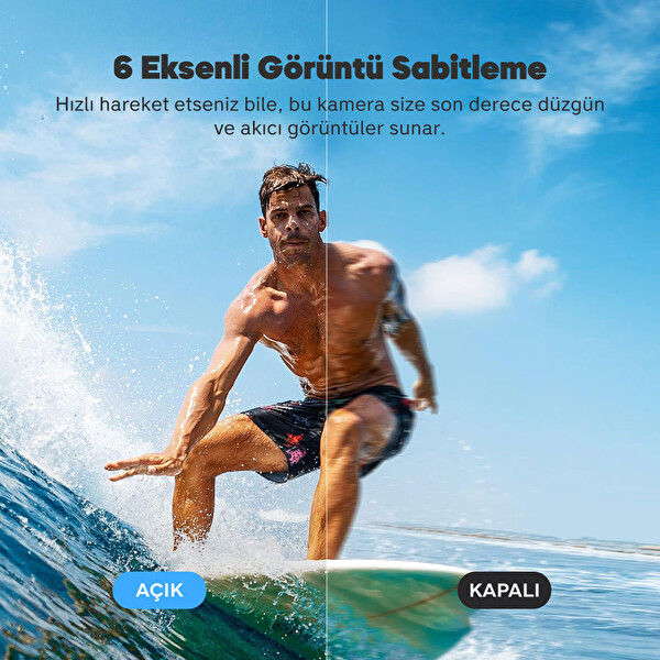 Akaso Brave 7 4K Aksiyon Kamera ve Aksesuar Seti (Akaso Türkiye Garantili)