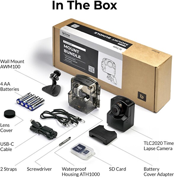 Brinno Empower TLC2020 Hızlandırılmış Kamera Dış Mekan İnşaatı ve ATH1000 Kılıf