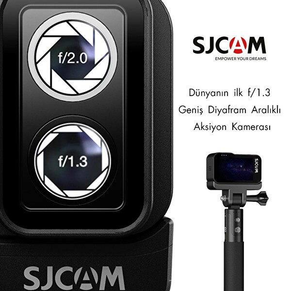 Sjcam SJ20 Dual Lens 4K 30 FPS 20 MP 6 Eksenli Gyro Gece Görüş Aksiyon Kamerası Siyah