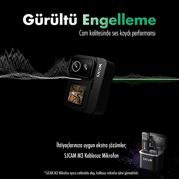 Sjcam SJ20 Dual Lens 4K 30 FPS 20 MP 6 Eksenli Gyro Gece Görüş Aksiyon Kamerası Siyah