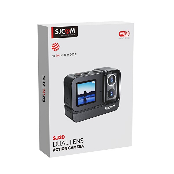Sjcam SJ20 Dual Lens 4K 30 FPS 20 MP 6 Eksenli Gyro Gece Görüş Aksiyon Kamerası Siyah