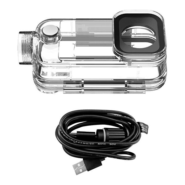 Sjcam C300 Uyumlu Motosiklet Şarjı ve Su Geçirmez Housing Kılıf