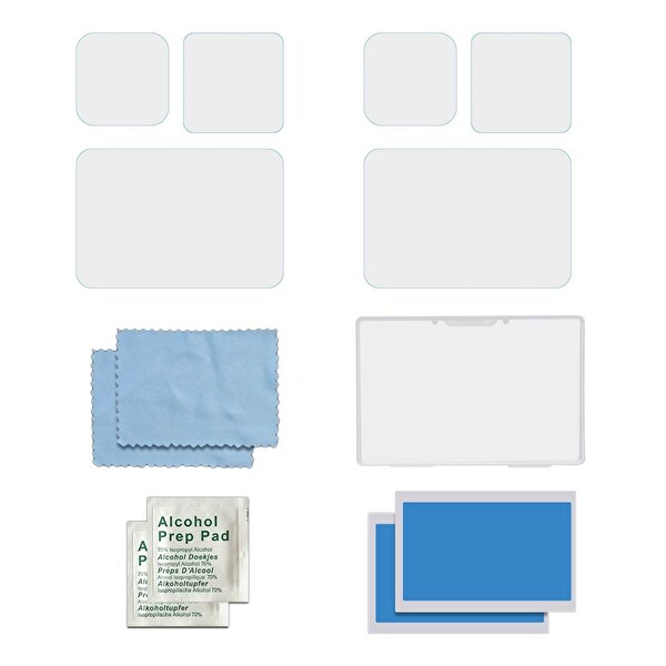 Telesin GoPro Hero12 Black/Hero11/Hero10 / Hero9 Uyumlu Ön Ekran+Arka Ekran+Lens Temperli Kırılmaz Cam Filmi