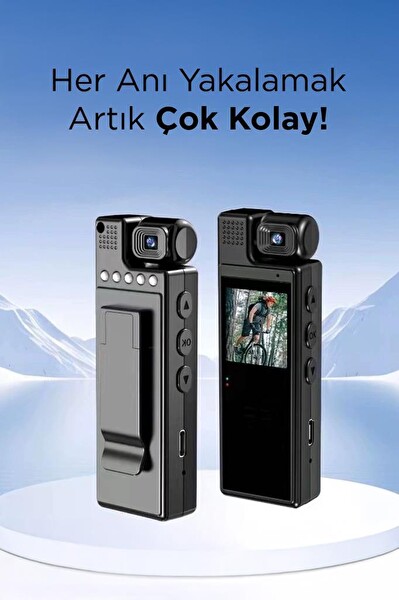 Torima CMR-19 Siyah 4K 180 Derece Vücut Kamerası WiFi Gece Görüşlü Aksiyon Kamerası