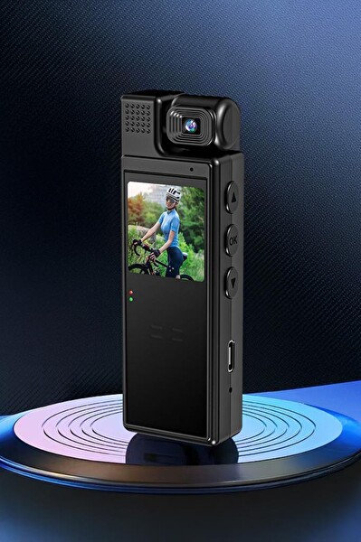 Torima CMR-19 Siyah 4K 180 Derece Vücut Kamerası WiFi Gece Görüşlü Aksiyon Kamerası