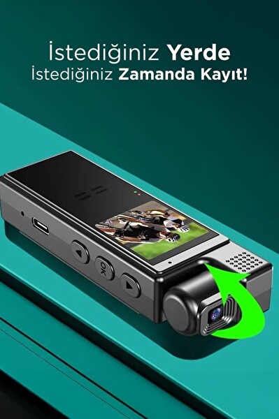 Torima CMR-19 Siyah 4K 180 Derece Vücut Kamerası WiFi Gece Görüşlü Aksiyon Kamerası