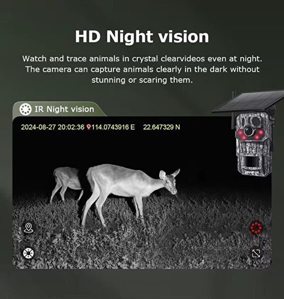 Avenir AV-S443H 3MP 4G Solar Fotokapan Kamera