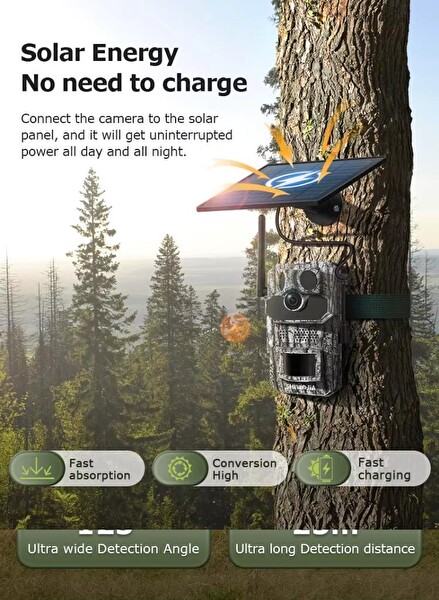 Avenir AV-S443H 3MP 4G Solar Fotokapan Kamera