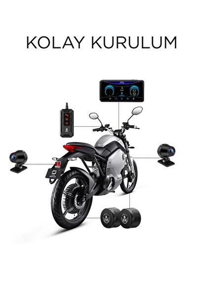 Torima M8E Siyah Ultra HD WiFi Aksiyon Kamerası Motosiklet Gözetleme Kamerası