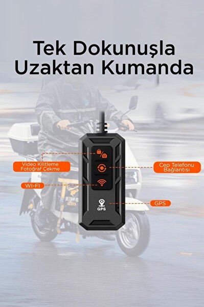Torima M8E Siyah Ultra HD WiFi Aksiyon Kamerası Motosiklet Gözetleme Kamerası