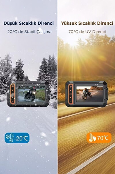 Torima M5F Ultra HD WiFi Panaromik Aksiyon Kamerası Motosiklet Gözetleme Kamerası