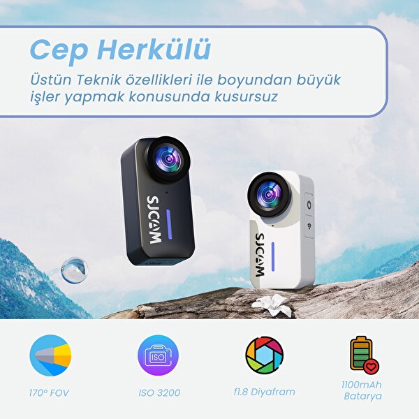 Sjcam C110+ Plus Siyah Mini Aksiyon Kamerası