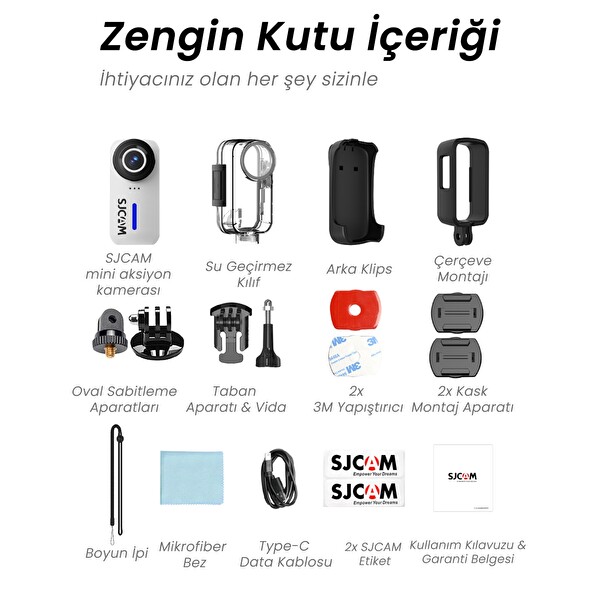 Sjcam C110+ Plus Siyah Mini Aksiyon Kamerası