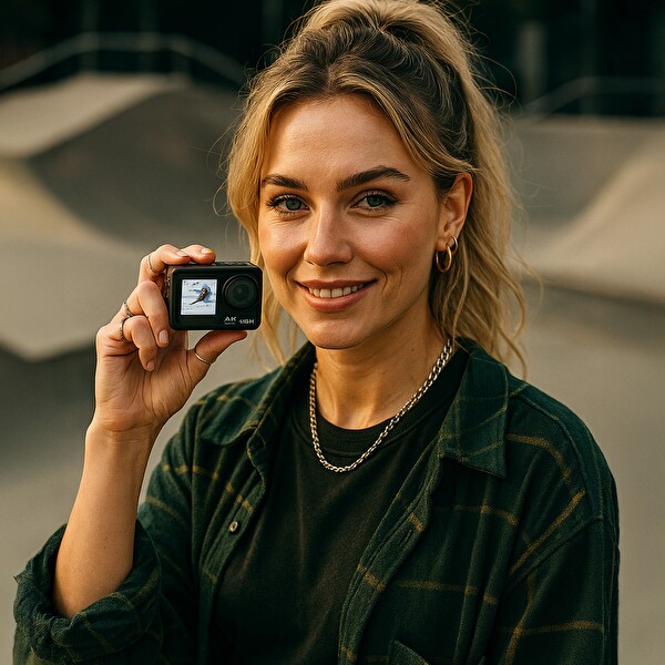 Mioji Action 12X 4K 60FPS 20 MP Çift Ekran WiFi 170 Derece Aksiyon Kamerası