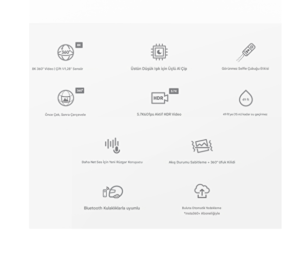 Insta360 X5 Motorcycle Bundle Aksiyon Kamerası