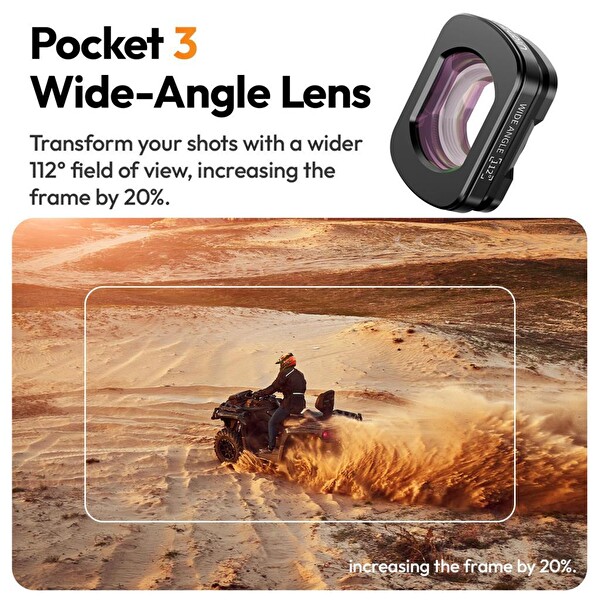 Ulanzi F35 Pocket 3 Uyumlu 112 Derece Geniş Açı Lens - C051