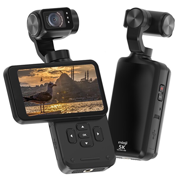 Mioji Mio Pocket 3 5K 30FPS 48MP 3 Eksenli Gimbal Kamera