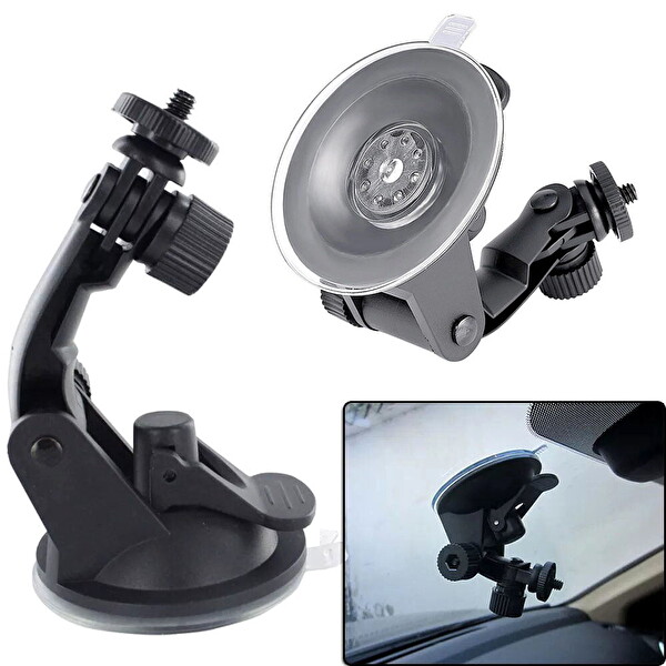 Fimtech Tüm Aksiyon Kameralara Uyumlu Vantuz Vakumlu Bağlantı Aparatı - Tripod Adaptörü