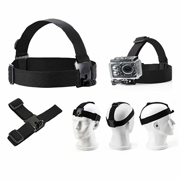 Fimtech Tüm Aksiyon Kameralara Uyumlu Kafa Bandı Head Strap Kamera Aksesuarı