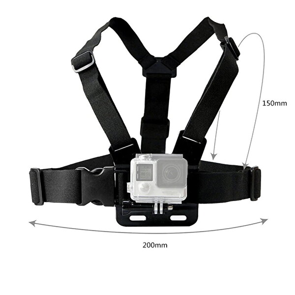 Fimtech Tüm Aksiyon Kameralara Uyumlu Göğüs Bandı Askısı Chest Mount