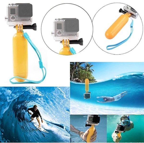 Fimtech Tüm Gopro Hero-Sjcam-Eken-Xiaomi Yi-AEE Aksiyon Kameralara Uyumlu Evrensel Aksesuar Seti 8 parça