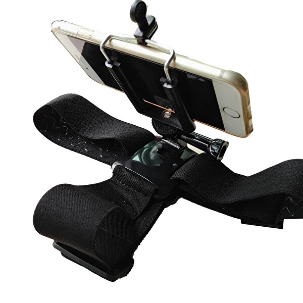 Fimtech Cep Telefonu Uyumlu Kafa Bandı Vlog Video Çekim Seti Phone Holder Head Strap