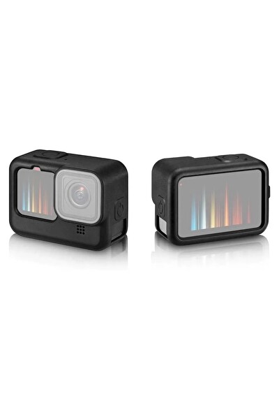 Fimtech Gopro Hero 9 - 10 - 11 - 12 Uyumlu Silikon Kamera Kılıfı Koruyucu Çerçeve Kılıf