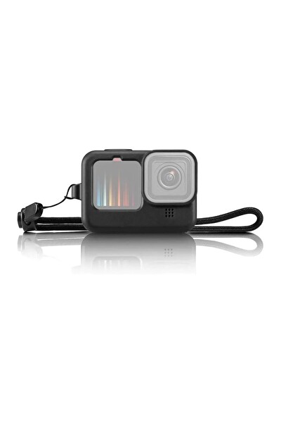 Fimtech Gopro Hero 9 - 10 - 11 - 12 Uyumlu Silikon Kamera Kılıfı Koruyucu Çerçeve Kılıf