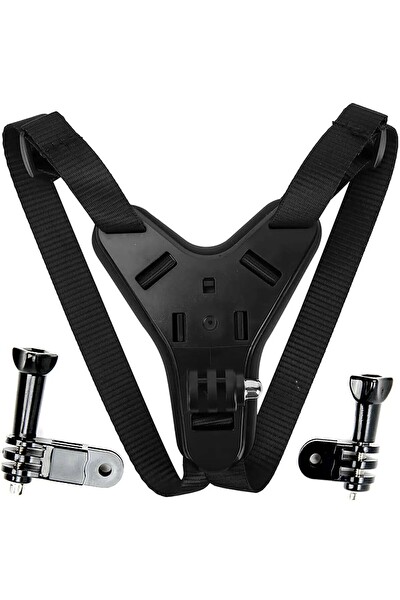 Fimtech 5 Parça Aksiyon Kamera Tutucu Jaw Mount Motor Kask Çene Tutma Aparatı Siyah