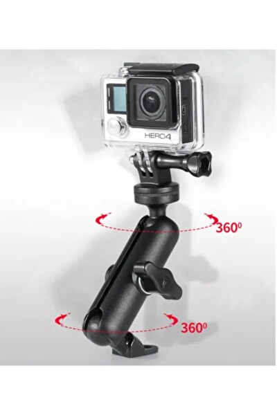 Fimtech Motosiklet Bisiklet Aynaya Monte Ayarlanabilir Kamera Tutucu Aparat